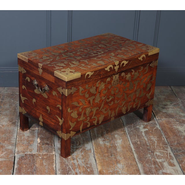 Antique Anglo-Indian Padauk Chest, 1860 For Sale - Image 15 of 17