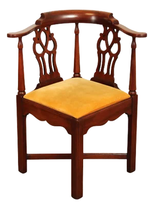 Hickory Chair Chippendale Style Mahogany Corner Chair