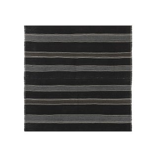 Mid-20th Century Turkish Tribal Kilim Square Room Size Carpet in Brown 6'7" X 6'9" For Sale