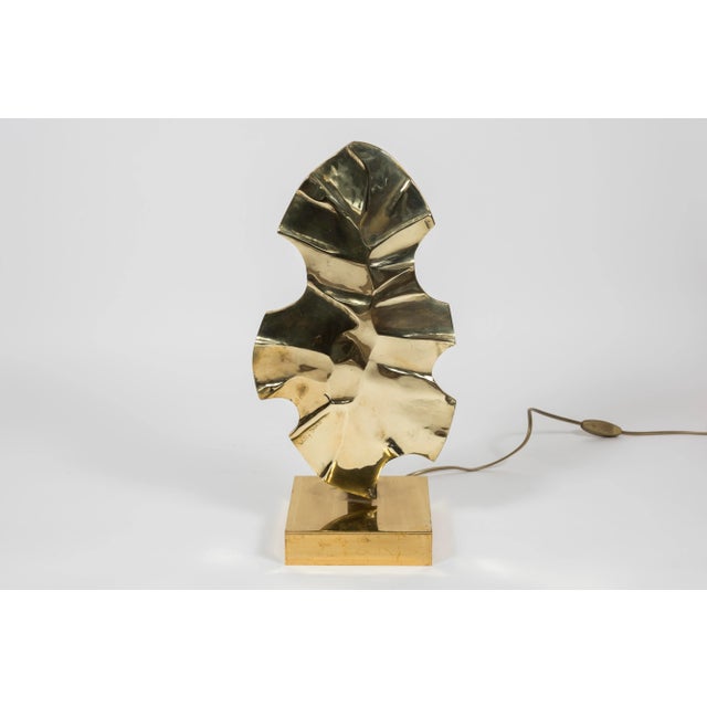 Gold Polished Bronze Sculpture Table Lamps by Willy Daro, 1970s, Set of 2 For Sale - Image 8 of 10