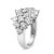 Contemporary 14K White Gold 4.0 Cttw Diamond Multi Row Scatter Band Ring - Size 7 For Sale - Image 3 of 5