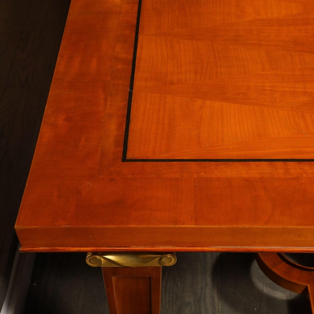 Art Deco Directoire Style Book-Matched Walnut Dining Table From l'Art De Vivre For Sale - Image 16 of 18