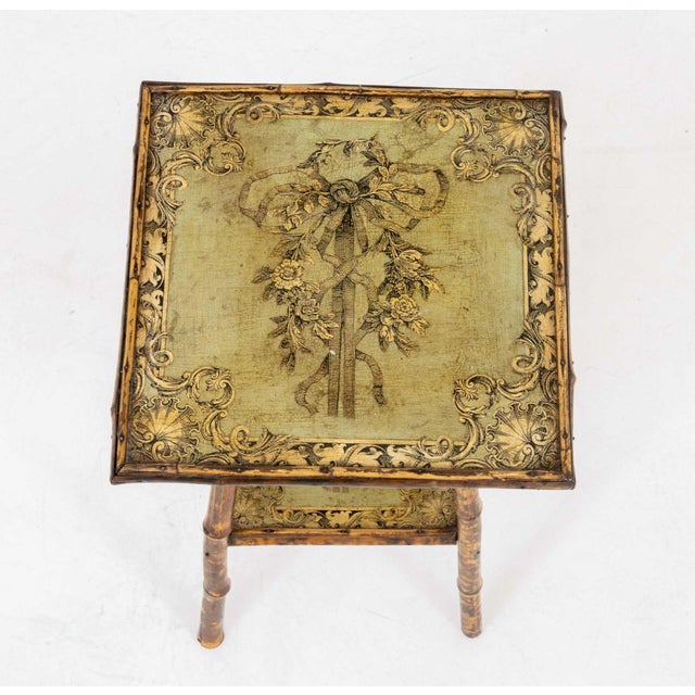 Victorian Aesthetic Movement Bamboo Two-Tier Side Table For Sale - Image 3 of 7