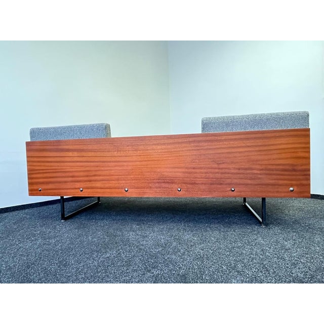 Mid-Century 2-Seater Sofa in Mahogany, Czechoslovakia, 1970s For Sale - Image 9 of 11