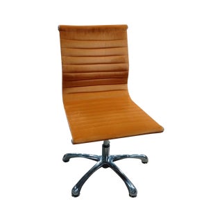 Burnt Orange Eames Style Armless Chair For Sale
