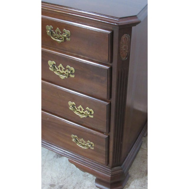 Traditional 1980s Ethan Allen Georgian Court Dresser Cherry Designer For Sale - Image 3 of 11