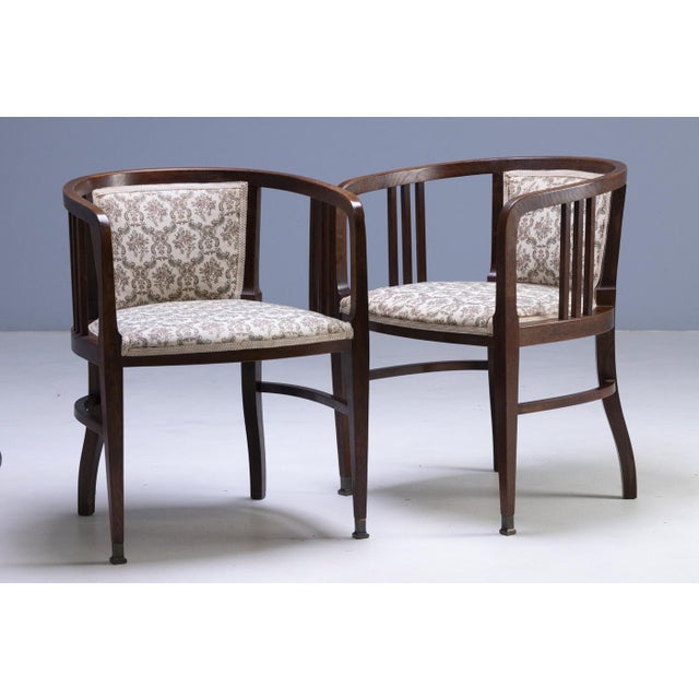 Art Nouveau Bentwood Table with Chairs and Stools, 1910, Set of 5 For Sale - Image 9 of 11