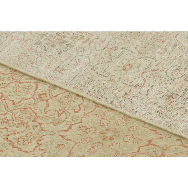 Textile Antique Persian Tabriz Rug in Gold & Beige Oriental Floral Patterns - Rug & Kilim For Sale - Image 7 of 7