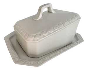 White Maria Cheese Dome by Philip Rosenthal for Rosenthal Selb, Germany, 1938, Set of 2