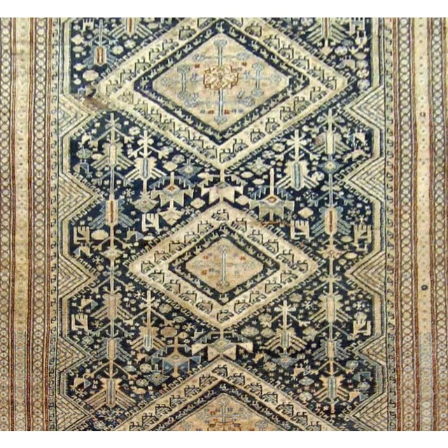 Vintage Persian Shiraz Oriental Rug, in Small Size, with Three Medallions For Sale - Image 4 of 4