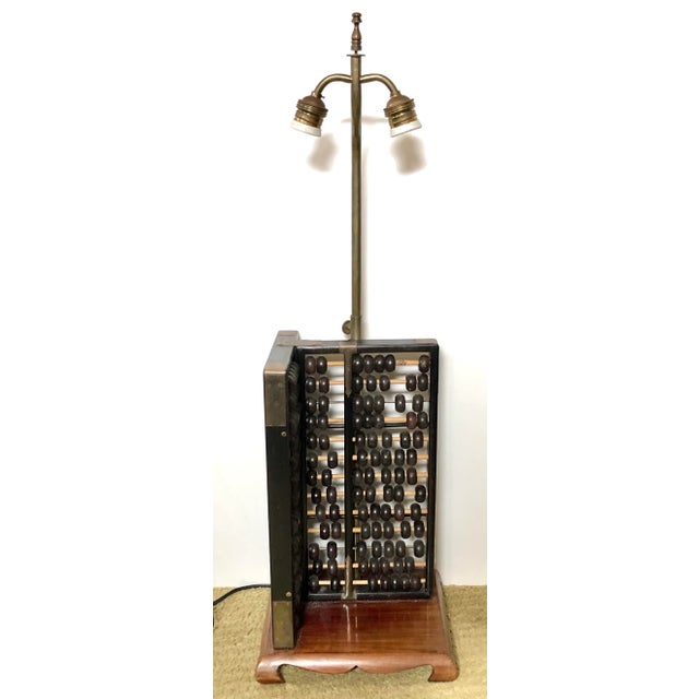 Mid 20th Century Mid Century Double Abacus Table Lamp For Sale - Image 5 of 10
