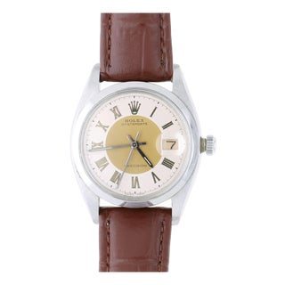 1950s Rolex Oysterdate Precision 6694 Two-Tone Tuxedo Dial Circa 1959 Vintage Watch For Sale