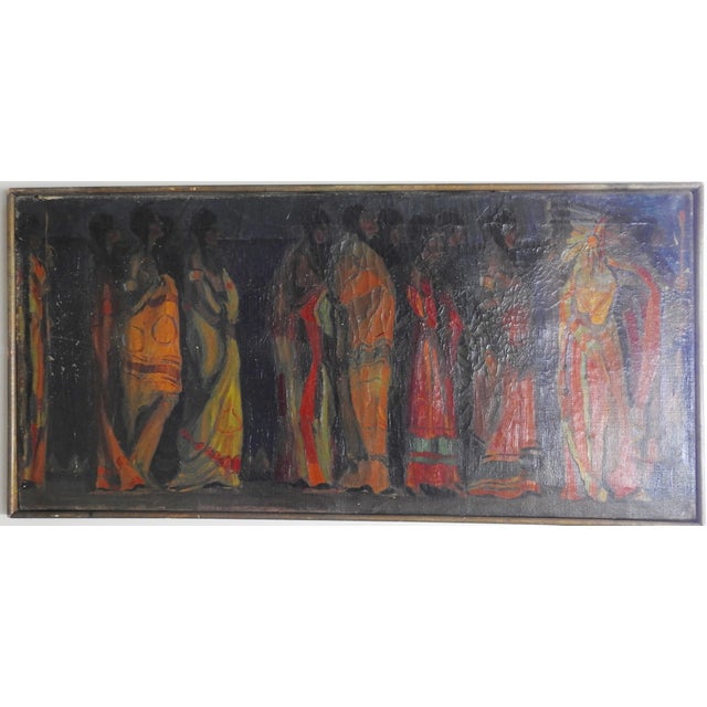 Robert Whitmore "Indian Procession" Oil Painting Early 20th Century For Sale - Image 4 of 13