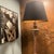 A Spanish Moorish Baroque-Style Table Lamp Electrified With Linen Shade For Sale - Image 9 of 10