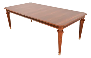 Theodore Alexander French Regency Louis XVI Burl Wood Dining Table, Newly Refinished