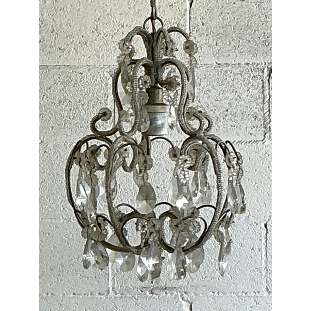 Late 20th Century Vintage Regency French Beaded Pendant For Sale - Image 5 of 5