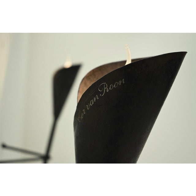 Metal Brutalist Wall Lamps, the Netherlands, 1980s, Set of 2 For Sale - Image 7 of 9