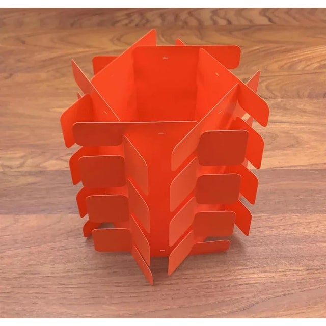 Mid-Century Space Age Orange Folding Pendant Lamp by Gunner Jensen, 1970s For Sale - Image 11 of 11