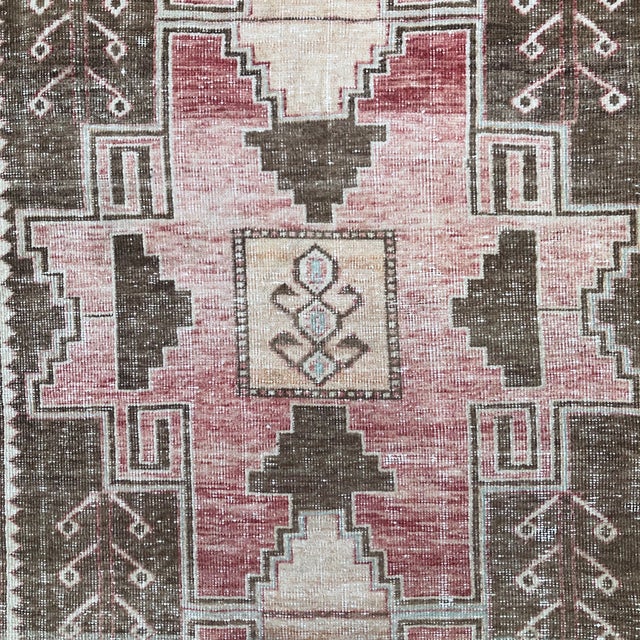 Brick Red Vintage Turkish Sivas Runner | 3'6" X 13'7" For Sale - Image 8 of 8