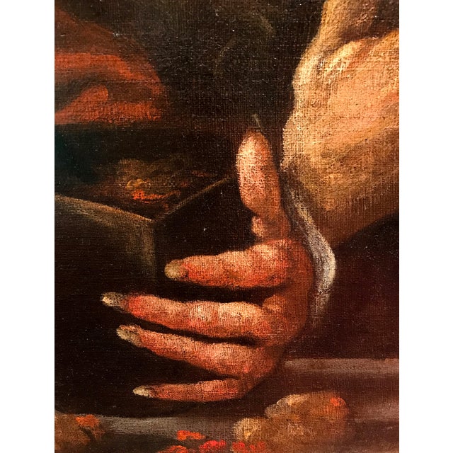 Black Pietro Della Vecchia, The Alchemists, Oil on Canvas, 17th Century, Framed For Sale - Image 8 of 14
