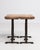 1970s Pair Of Oak Side Tables With Iron Base For Sale - Image 12 of 15