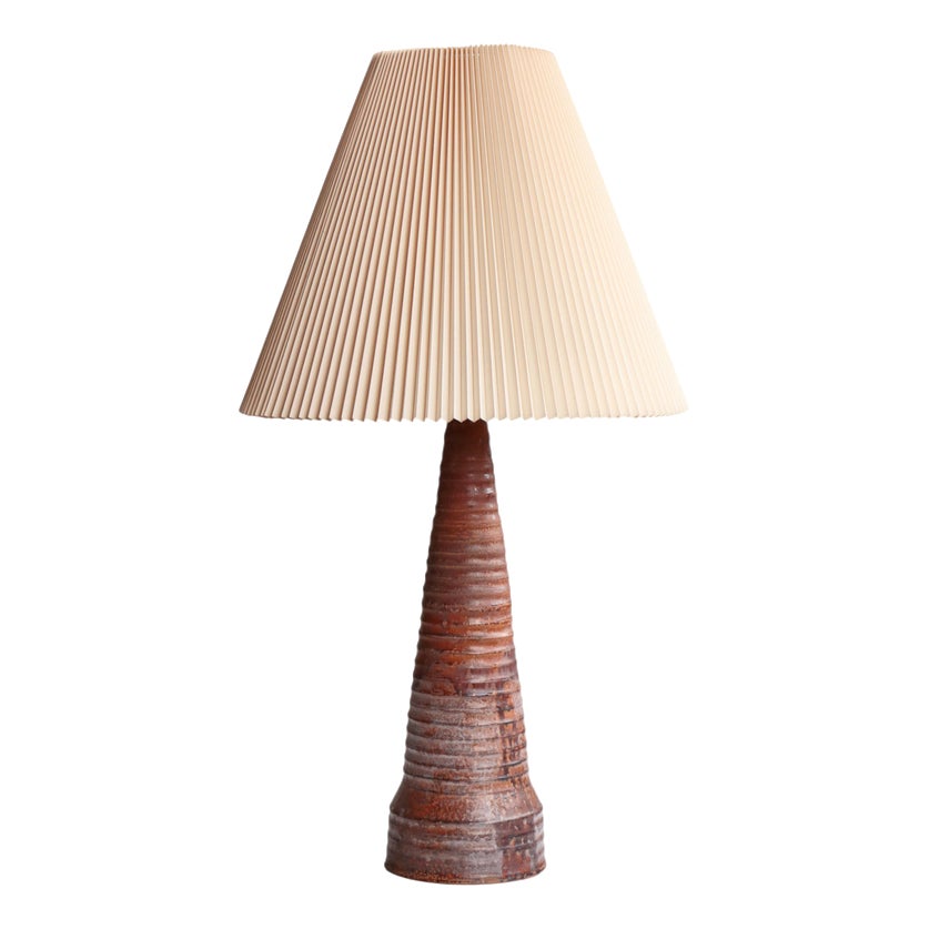Large Art Nouveau Ceramic Table Lamp by Hans Peter Knudsen, Denmark ...