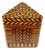 20th C. MCM Parquetry Tea Caddy Humidor Box - Geometric Inlay, Made in China For Sale