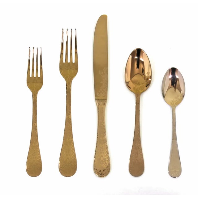 Contemporary Mepra Coccodrillo 20-Piece Set, Bronze For Sale - Image 3 of 3
