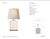 Thomas O'Brien by Visual Comfort Signature Mimi Table Lamp in Tea Stain with Natural Paper Shade Designer: Thomas O'Brien...