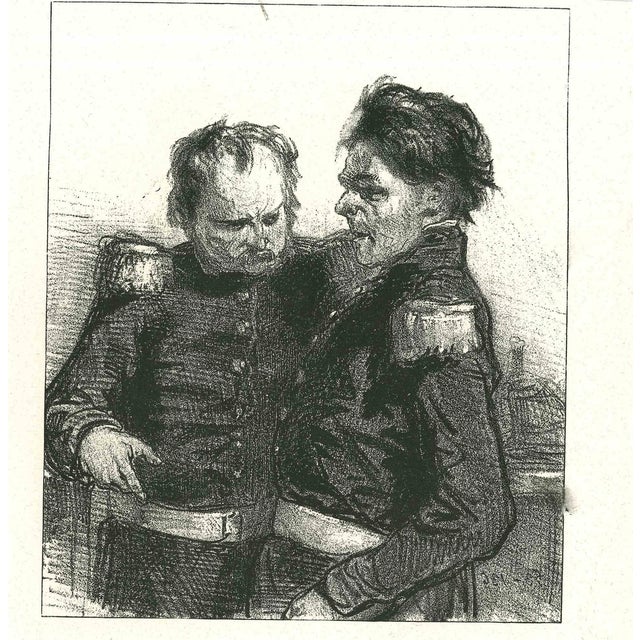 Paul Gavarni, The Affection, Original Lithograph, 1881 For Sale