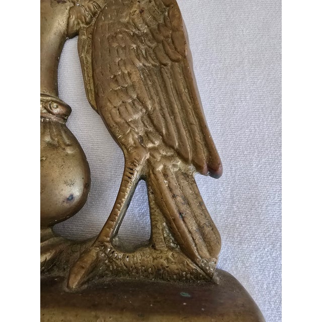 Antique 19th Century Brass Ho-Ho Bird Doorstop For Sale - Image 4 of 12