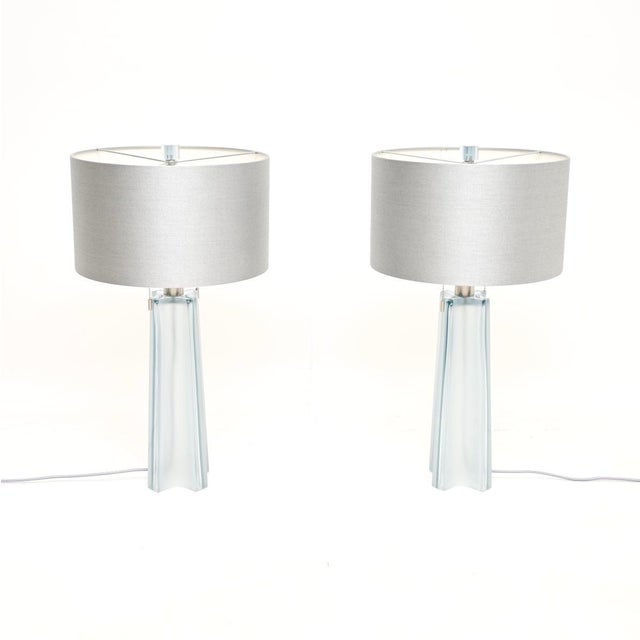 2000 - 2009 Italian Murano Glass Quatrefoil Table Lamps from Donghia, 2000, Set of 2 For Sale - Image 5 of 11