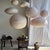 Contemporary Small Japanese-Style Rattan and Natural Linen Pendant Light For Sale - Image 3 of 18