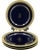 Vintage 5-Star Le Negresco Hotel Nice, France Cobalt Blue & Gold Plates- Set of 4 For Sale - Image 13 of 13