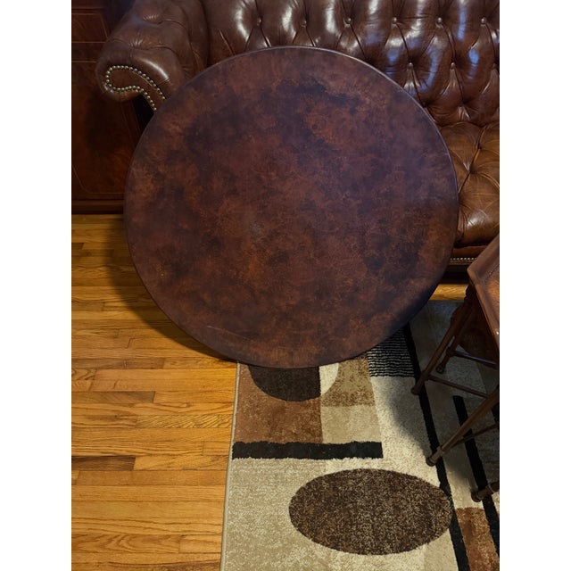 Indian Large Vintage Indian Copper & Bronze Finish Metal Wall Charger For Sale - Image 3 of 7