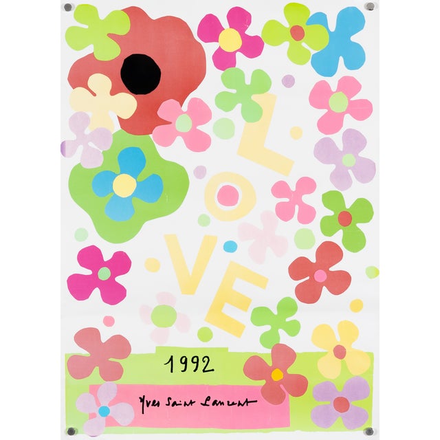 Yves Saint Laurent Love Poster, 1992 For Sale