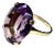 14k Yellow Gold Oval Amethyst Ring For Sale