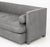 Modern Gray Leather Upholstered 3-Seat Sofa For Sale - Image 4 of 6