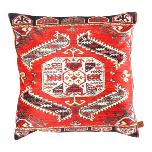 Pasargad DC Traditional Kazak Design Velvet Pillow