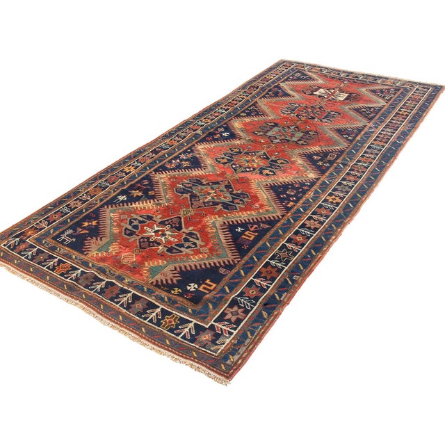 Traditional Decorative Antique Caucasian Wool Rug For Sale - Image 3 of 6