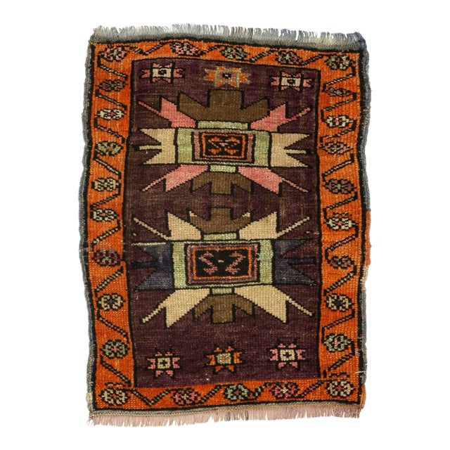 Vintage Mid Century Rug For Sale