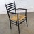 Mid-Century Modern Mid-20th Century Italian MCM Ladderback Armchair Black Frame With Rush Seat Manner of Gio Ponti For Sale - Image 3 of 18