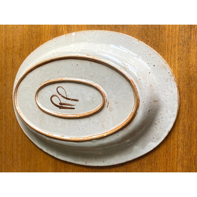 Large Oval Ceramic Platter by Robert Picault for Vallauris, France, 1950s For Sale - Image 4 of 6
