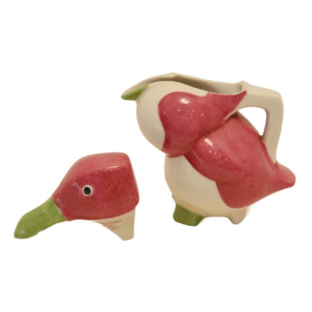 Ceramic 1910s Art Deco Theodore Haviland Limoges Duck Creamer by Edouard-Marcel Sandoz For Sale - Image 7 of 15