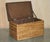 Vintage Wicker Linen Storage Trunks Seats with Wood Tops, Set of 2 For Sale - Image 18 of 18