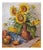 Bernhard Templin, Autumn Still Life with Sunflowers, 1920s, Tempera Painting on Canvas, Framed For Sale