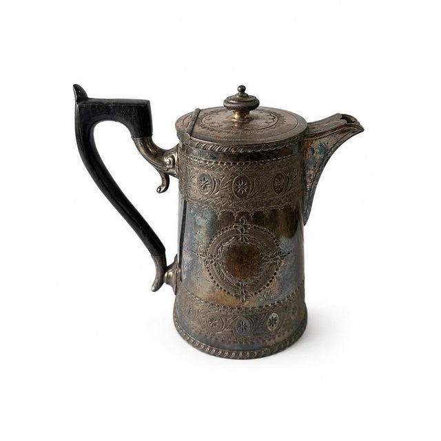 Antique Silver Plated Victorian Teapot, 1800s For Sale - Image 6 of 6