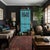 Distressed Aqua Blue Slim Wood Carving Shutter Doors Storage Cabinet For Sale In San Francisco - Image 6 of 8