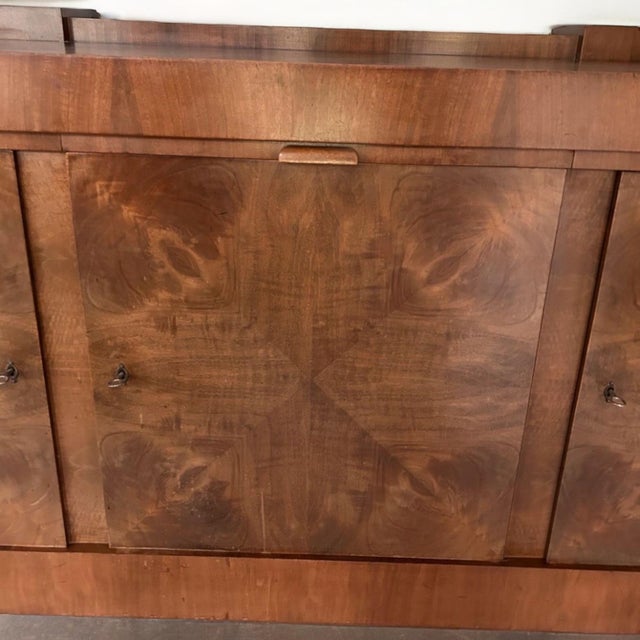 Wood German Art Deco Bauhaus Sideboard in Walnut Veneer For Sale - Image 7 of 10