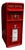 Metal Post Box in Bright Red For Sale